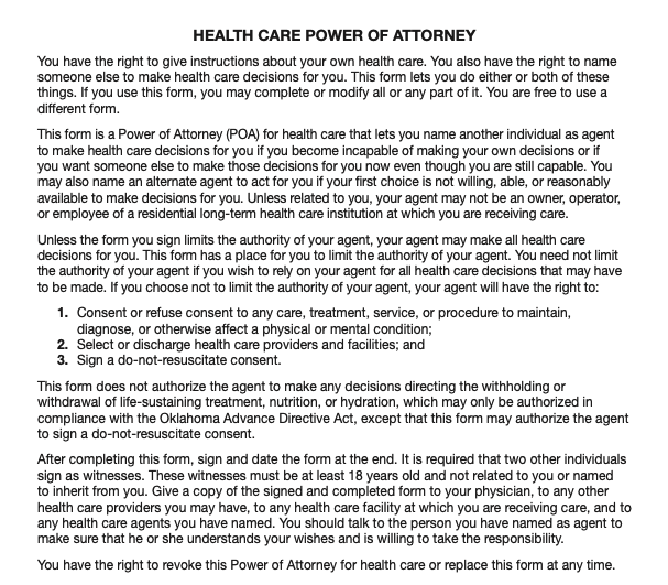 Power of Attorney PDF