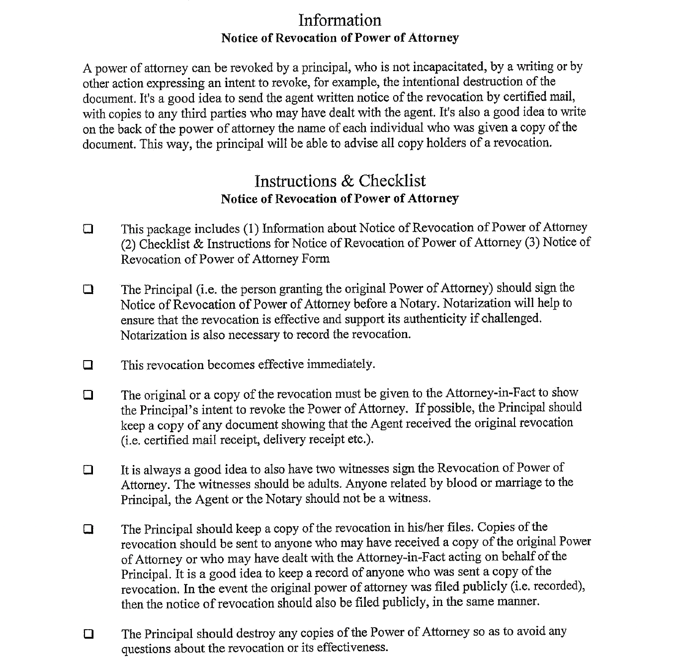 Revocation of POA PDF